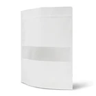 Pouch With Zipper Pouches Biodegradable Zipper Top White Custom Print 3 Side Seal Bag Clear Pouch With Window