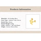 Piercing Jewelry ROXI S925 Sterling Silver Snake 18k Gold Plated Piercing Stud Earrings Jewelry