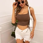 Sleeveless Vest Sleeveless Customizable Factory Wholesale Sleeveless Tight Sexy Shorts Knit Vest Women