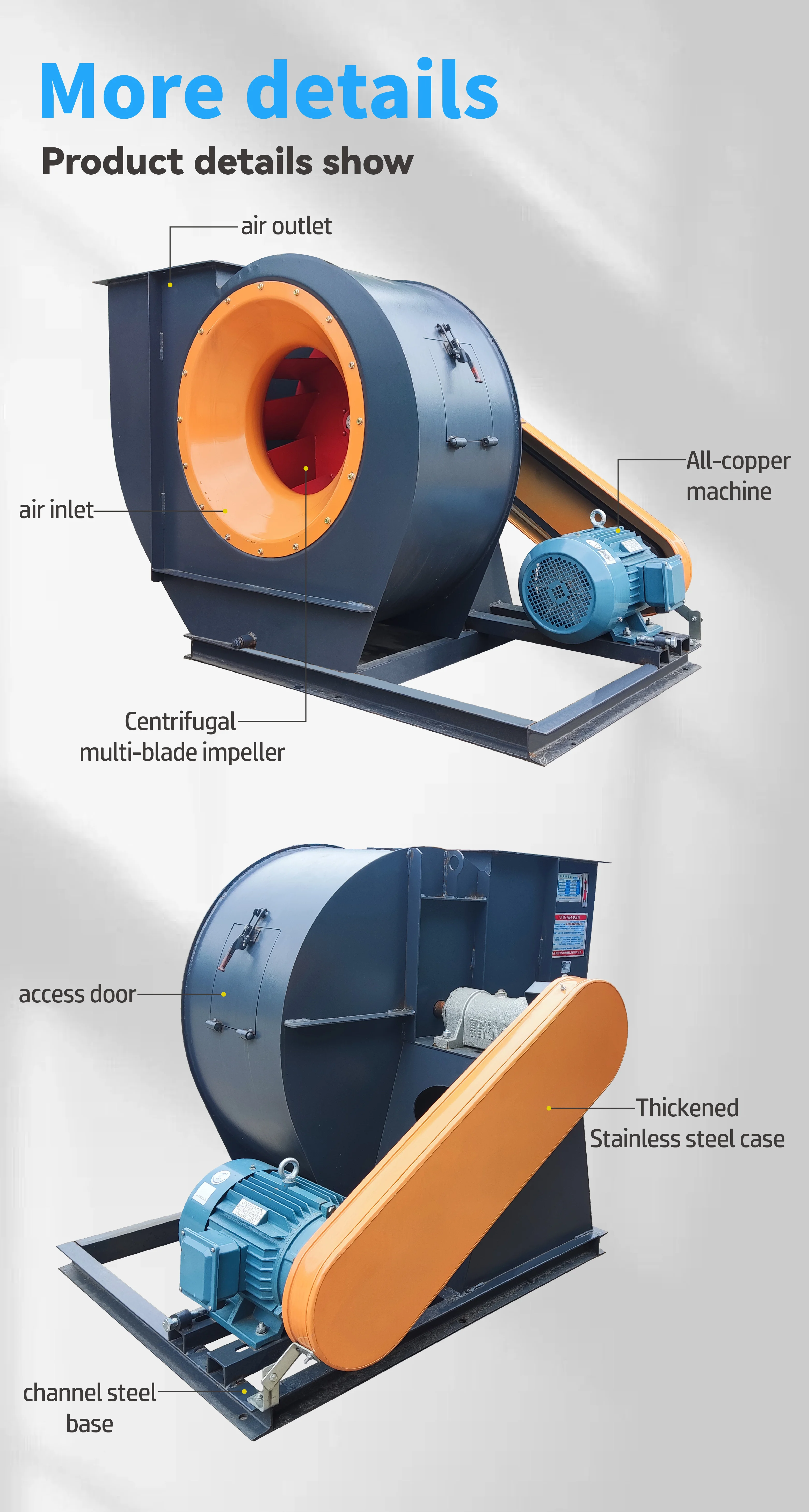 Centrifugal Fan, 4-72, Radial, 220V/380V - detail 16