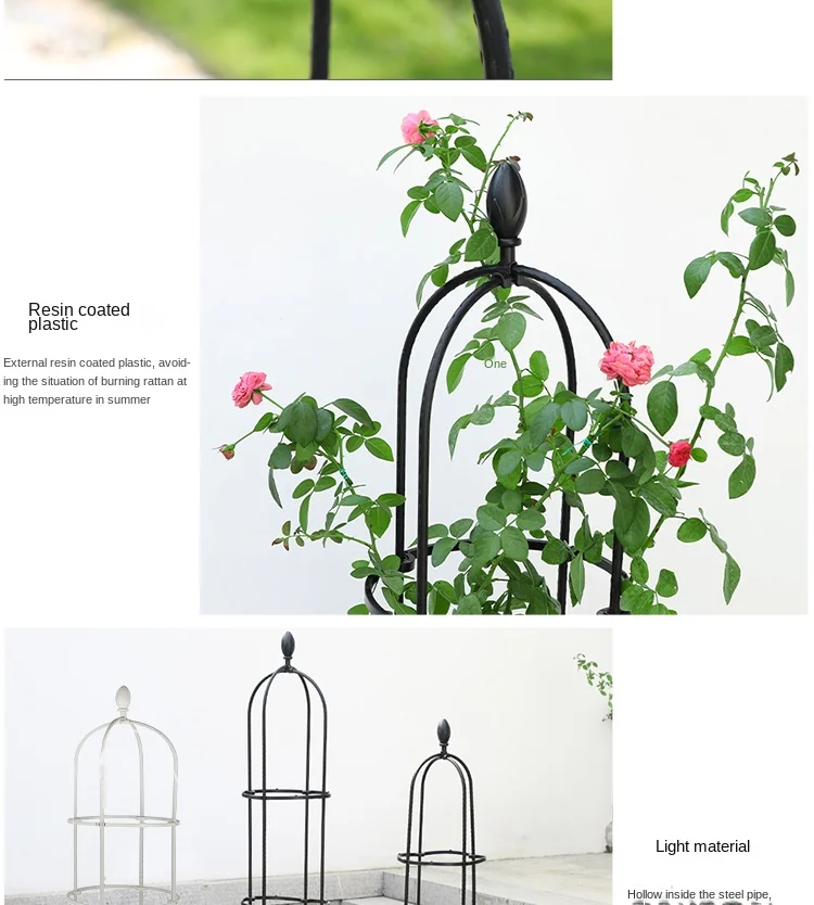 Waterproof Plastic Coated Small Potted Garden Trellis Plant Support supplier