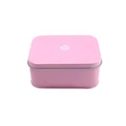 Tin Chocolate Fashion Pink Color Wedding Gift Metal Rectangle Tin Box For Souvenir Chocolate Packaging