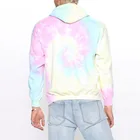 Hoodie Fashion Vibe Men 100%Cotton Multi Color Tie Dyed Pullover Hoodie