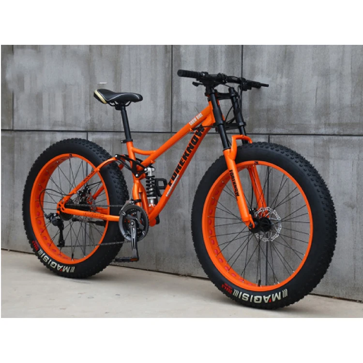 stock bicycle 26 inch 21/24/27 speed double disc brake fat bike/ Popular fat tire snow bicycle/ big tire mountain cycle