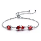 Silver Bracelet Top Class Natural Ruby Sterling Silver Bracelet For Girls Birthday Gift