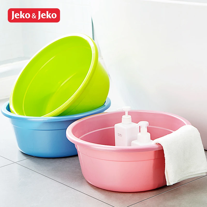 Jeko&Jeko Nice Quality Hot Sale Plastic Round Thick Kitchen Fruit and Vegetable Basin  Washbasin Washbowl