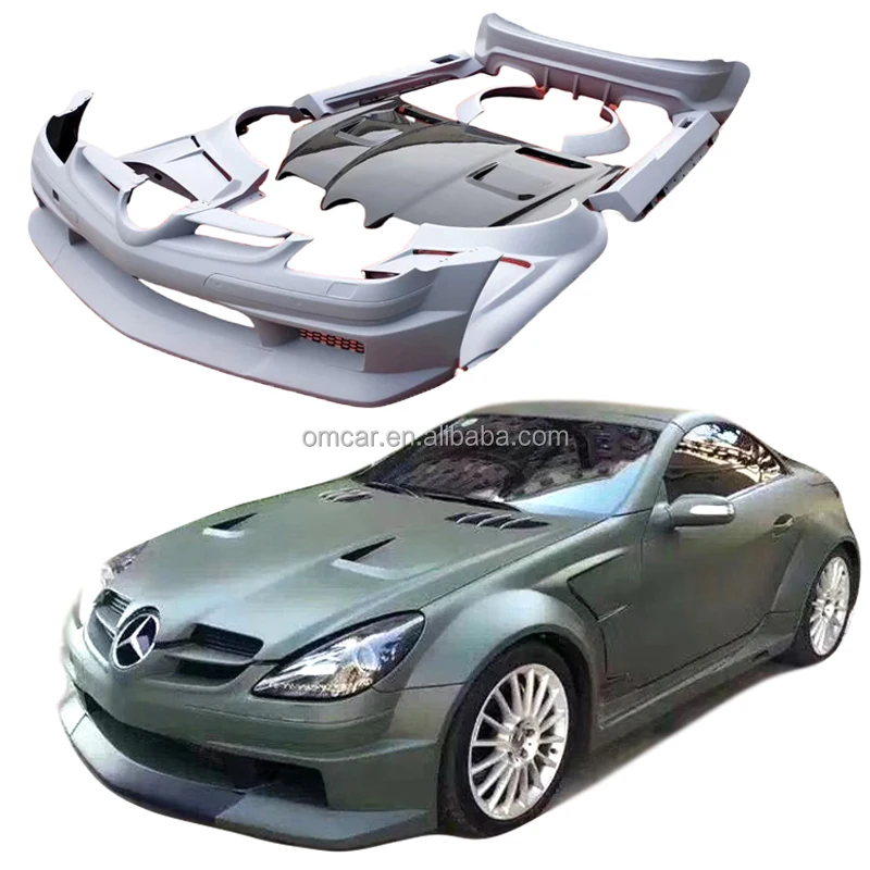 For Benz Slk Wide Body Kit Front Rear Bumper Engine Hood Cover Siede