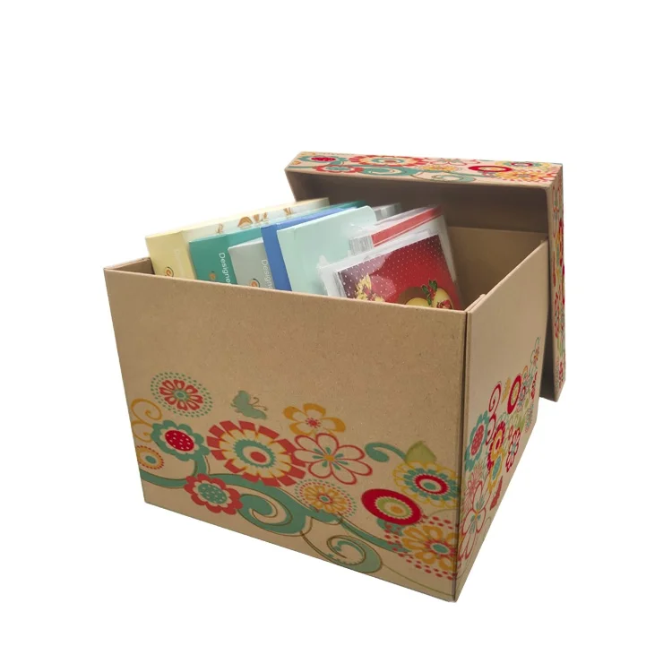 scrapbook paper gift box wholesales custom storage bookshelf