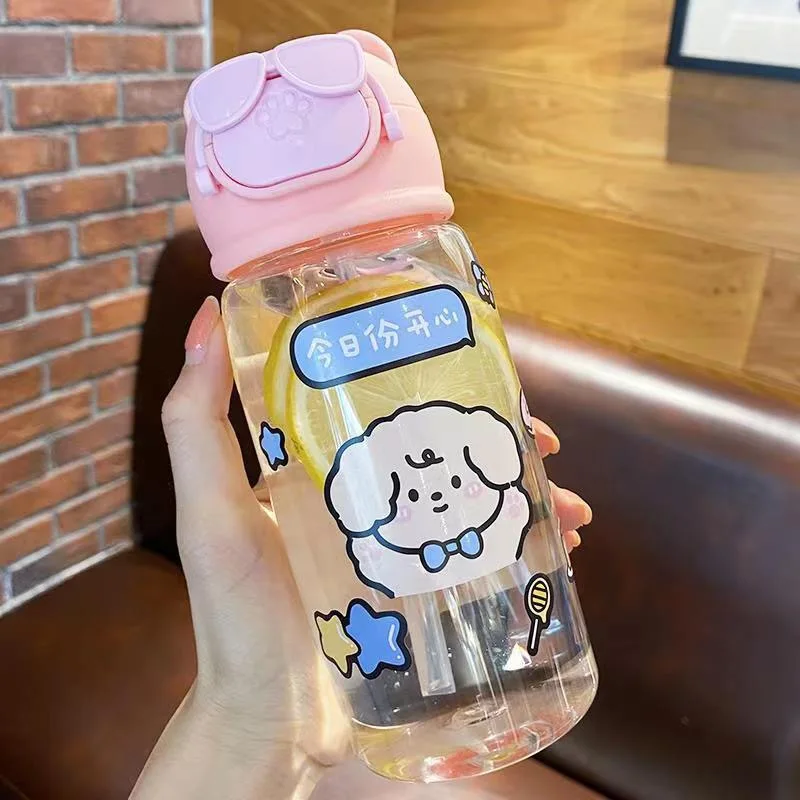 Kids Water Bottles for School Water Chugger Bottle Spill Leak Proof Flip Spout Lid Sports water bottle Carrying Loop Handle for