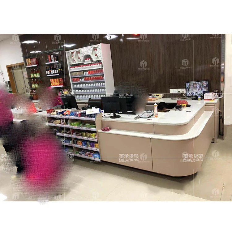 Meicheng Agent Invited Store Counter Checkout Metal Checkout Desk Convenience Store Small Checkout Counter