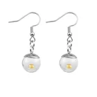 Earrings Handmade Real Mustard Seed Epoxy Ball Earrings Drop Earrings For Women Christian Faith Jewelry Gift