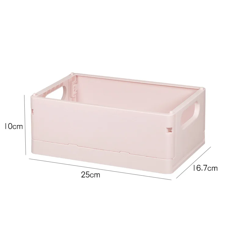 OWNSWING ins style solid color cosmetics Toy storage container Creative folding storage box Desktop clutter storage basket