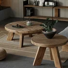 Table European Style Rustic Furniture Reclaimed Coffee Table Modern Wooden
