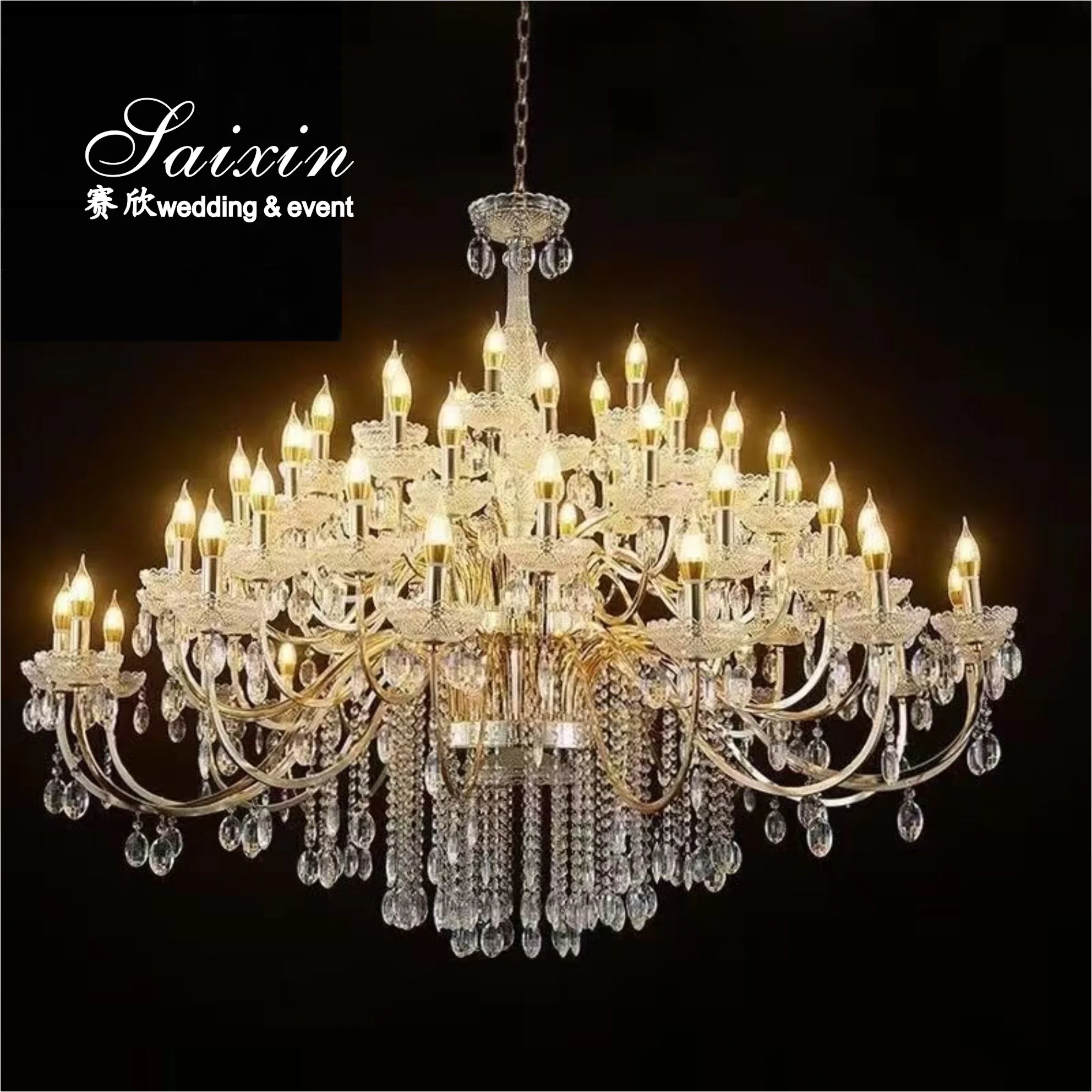 Factory Wholesale Large Metal Crystal Chandeliers For Wedding