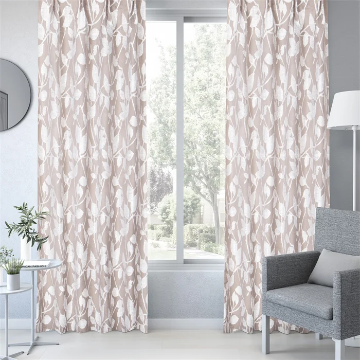 Classic embroidered jacquard window curtain, heavy weight curtains for the living room ready made