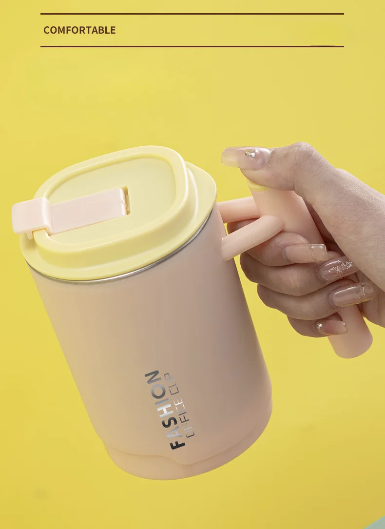 Wholesale High Quality Cute Small Cup Mug Stainless Steel Cup Bottle Household Office Coffee Cup with Cover_14
