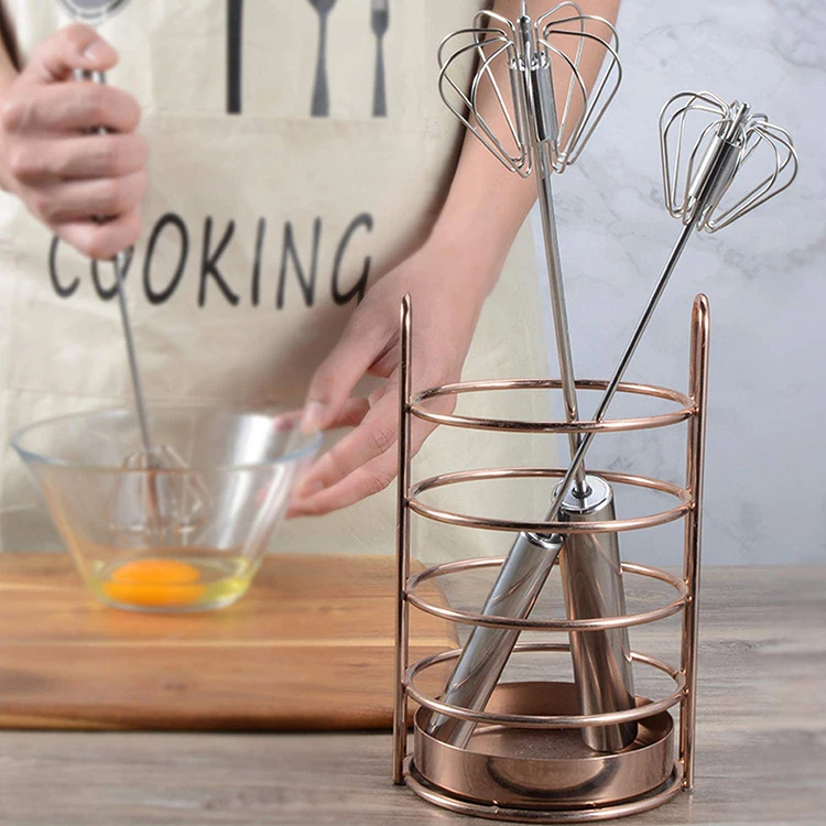 Factory Wholesale Stainless Steel Egg Whisk, Stainless Steel Mini Wire Manual Whisk Rotary Egg Beater Hand