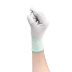 Work Aibusiso Carbon Fiber Comfortable Anti-slip Breathable Wear Resistance PU Coated Work Gloves Construction