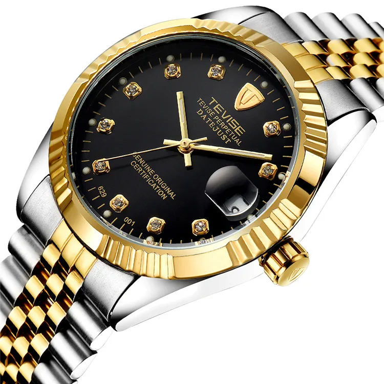TEVISE　腕時計 TEVISE 629 Fashion Golden Male Mechanical Watch - Latest