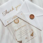 Wedding Custom Clear Plastic Unique Acrylic Wedding Invitation Card