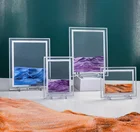 Glass Art Home Decoration Glass Craft Hourglass Art DIY Fluid Moving Sandscape Sand Picture