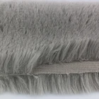 Rabbit Fur Grey Warp Knitted Artificial Rabbit Plush Stock Artificial Fur China Textile City