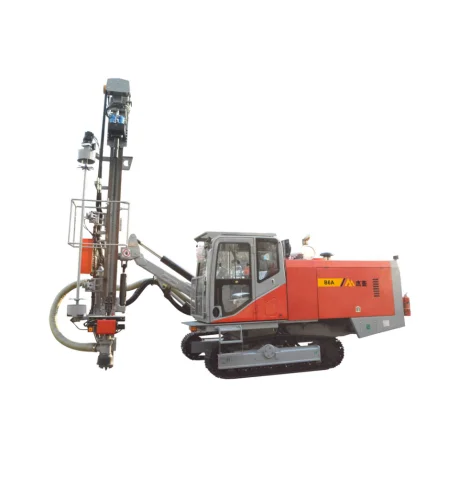 Hongwuhuan JIEA B6A   Fully hydraulic open 24m mine drilling rig submersible hole drilling machine with mobile air compressor