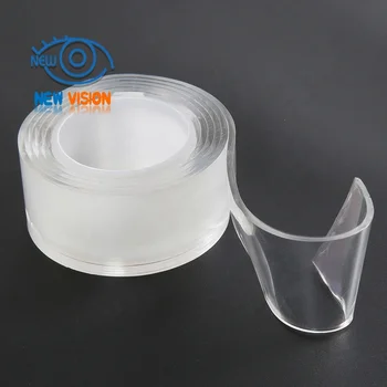 Free Sample Low MOQ Double Sided 1mm 2mm Thickness 9.8FT Length Nano Suction Adhesive Tape Reusable