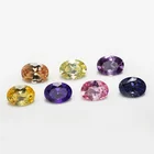 Cubic Zirconia Mix Color Wuzhou Oval Shape Loose Gemstone For Jewelry Making Oval Cubic Zirconia