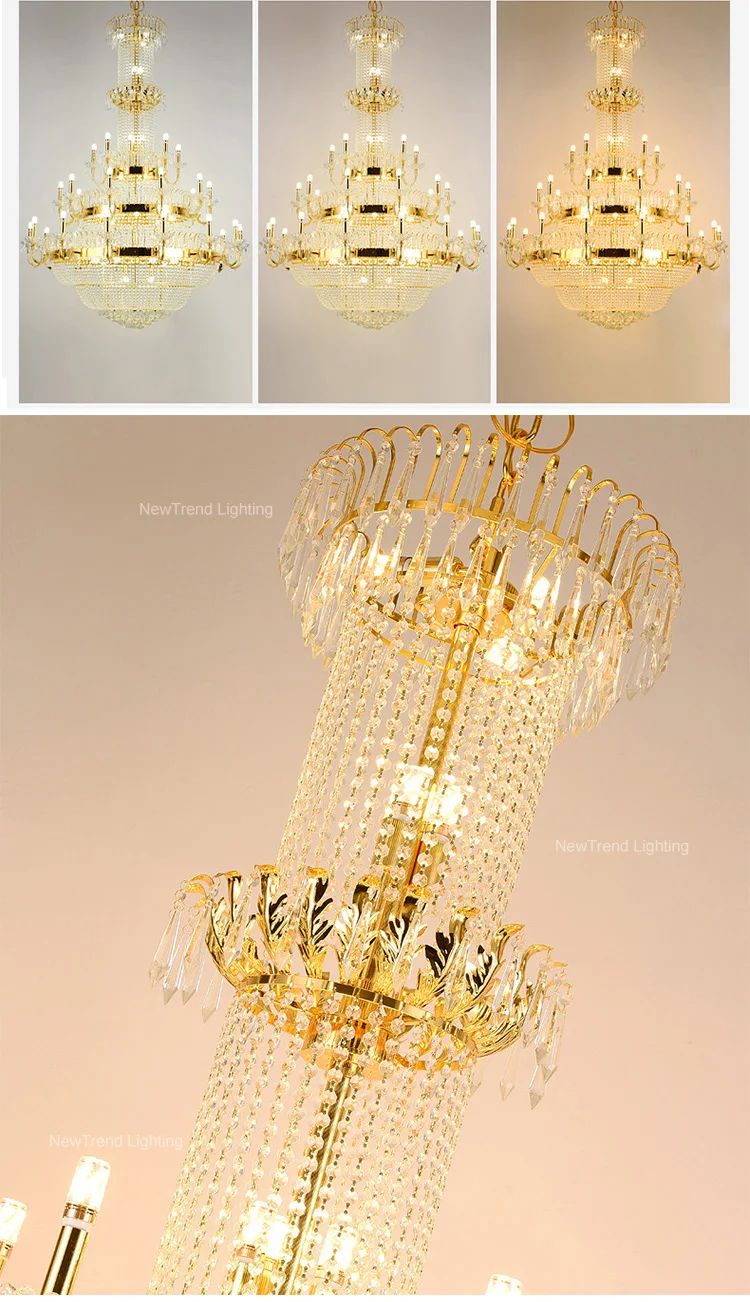 CPL-152 Luxury Style Residential Decoration Chandelier Hotel Villa Church Custom Crystal LED Pendant Lamp details