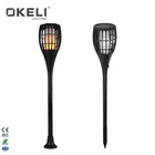 Torch Light OKELI Outdoor Waterproof Ip65 Torch Light Vase Shape Led Solar Lamp Flame For Yard Path Garden