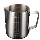 Milk Ice Water With Lemon Measuring Cup Stainless Steel Coffee Milk Frothing Pitcher With Handle