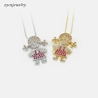 Boy 2021 Cool Boy Sweet Girl Pendant Necklace Brass Factory Child Fashion Necklace Kids Jewelry