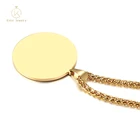 Gold Pendant Necklace Pendants Custom Gold Filled Jewelry Stainless Steel Round Pendant Necklace PN-1173