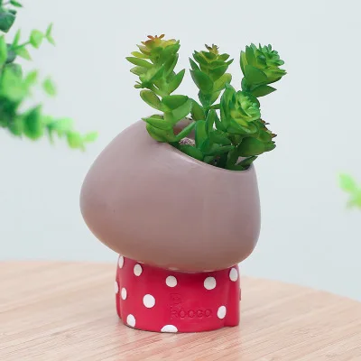 P354 Succulent Craft Garden Couples Plants Pots Mini Cactus Home Decor Flower Planter Cute Girl Boy Cartoon Portrait Flower Pot