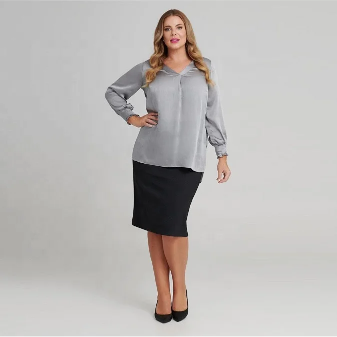 plus size business shirts