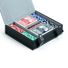 Poker Chip Set Luxury Clay Wood Travel Premium Custom 500 Piece Gold Las Vegas Poker Chip Set