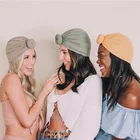 Headwear Headwear 2020 Hot Sale Head Wraps Plain Turban Hat Lady Fashion Doughnut Headwear Bonnets Girl Hair Wrap Turbans