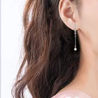 Earrings Pearl Beads Earrings Moon And Star 925 Sterling Silver Earrings With Cz And Pearl Beads For Women