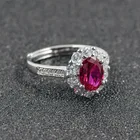 Ruby Wholesale Supplier 5x7mm Ruby 925 Silver Gold Ring