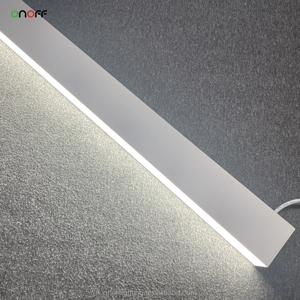 Suspended Led Pendant Profile Linear Light Cri80 100lm W Led Ceiling