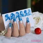 Christmas Nail Art Wholesale Christmas Theme Snowflake Pattern Santaclaus Nail Stickers Nail Art Strips