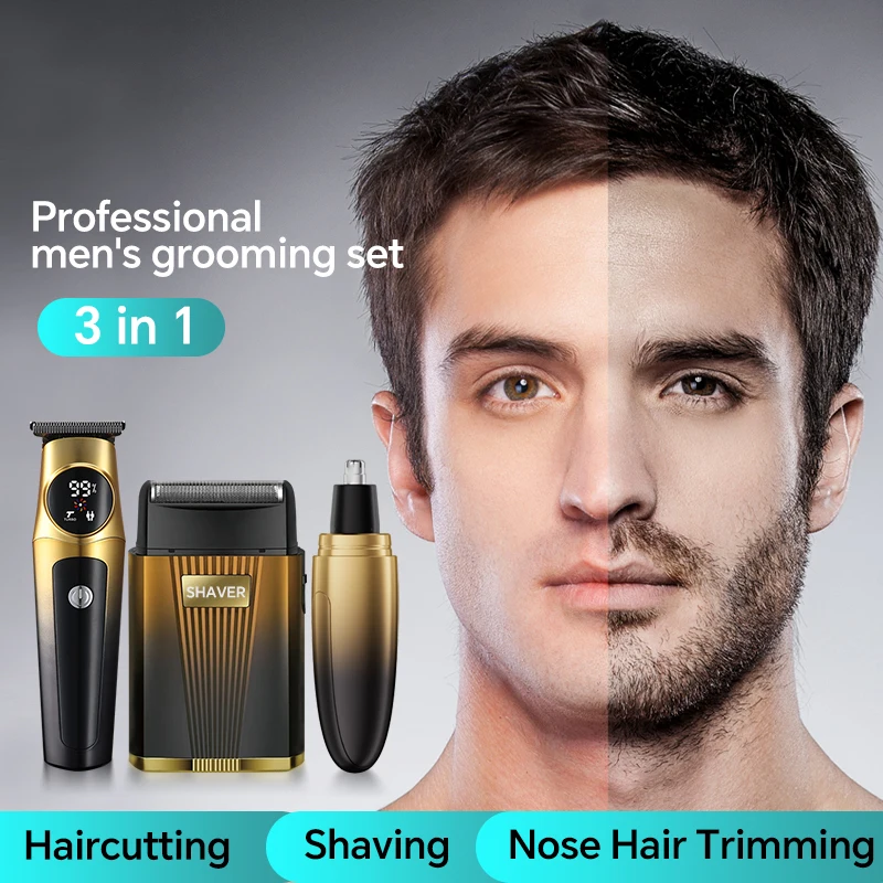 Wholesale 3-in-1 Compact Electric Shaver From Manufacturer New Portable 3-on-1 Hair Trimmer with USB Power Source for Travel factory