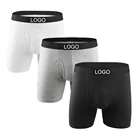 Mens Men 100% Cotton Briefs Custom Logo Boxer Mens Underwear