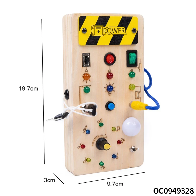 Wooden stem physics experiments educational learning toys electronics circuit board  for kids