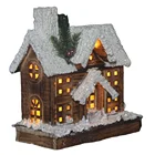 Christmas Ornaments LED Wooden Large Christmas Village House Shaped Christmas Ornaments 70287