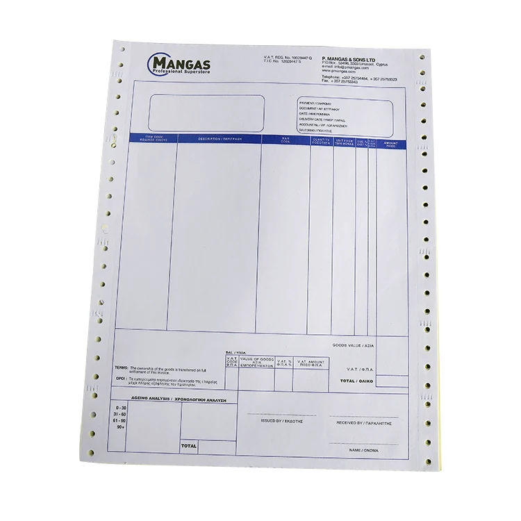 Computer Bill Printer Paper 