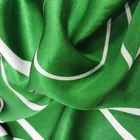 Scarves Green Wholesale Custom Print Silk Head Scarves Bright Green Color Scarf 60x60CM