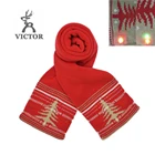 Wholesale Christmas Scarf Ornament With LED Lighting Up Xmas Scarf Gifts