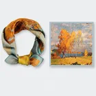 Silk Chinese Fashion 100% Pure Mulberry Silk Head Scarfs Printed Silk Scarves Satin Silk Scarf For Bag And Hair